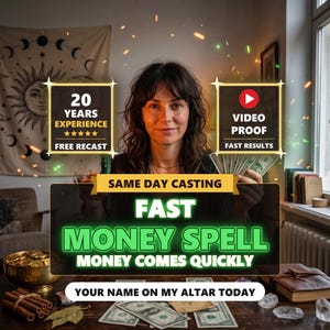 Fast Money Spell | Wealth Spell, Prosperity Ritual, Abundance Spell, Attract Money Fast | Same Day Casting by Spells By Melinora