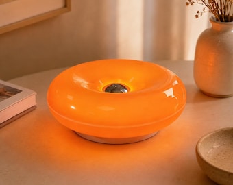 IKEA VARMBLIXT ドーナツランプ オレンジ LED 壁掛け・卓上ライト