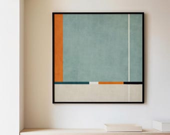 Square Geometric Modern Art Print Minimalist Artwork