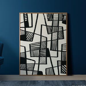 ミニマリストモダンラインアート、ミニマルウォールアート、コンテンポラリープリント、抽象的な白黒アートワーク、24x36プリント、白黒アート