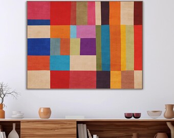 Bold Color Blocks Modern Design Artwork: Colorful Geometric Abstract Art