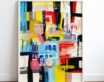 Exclusive Abstract Expressionist Artwork, Unique Wall Art, Modern Living Room Centerpiece