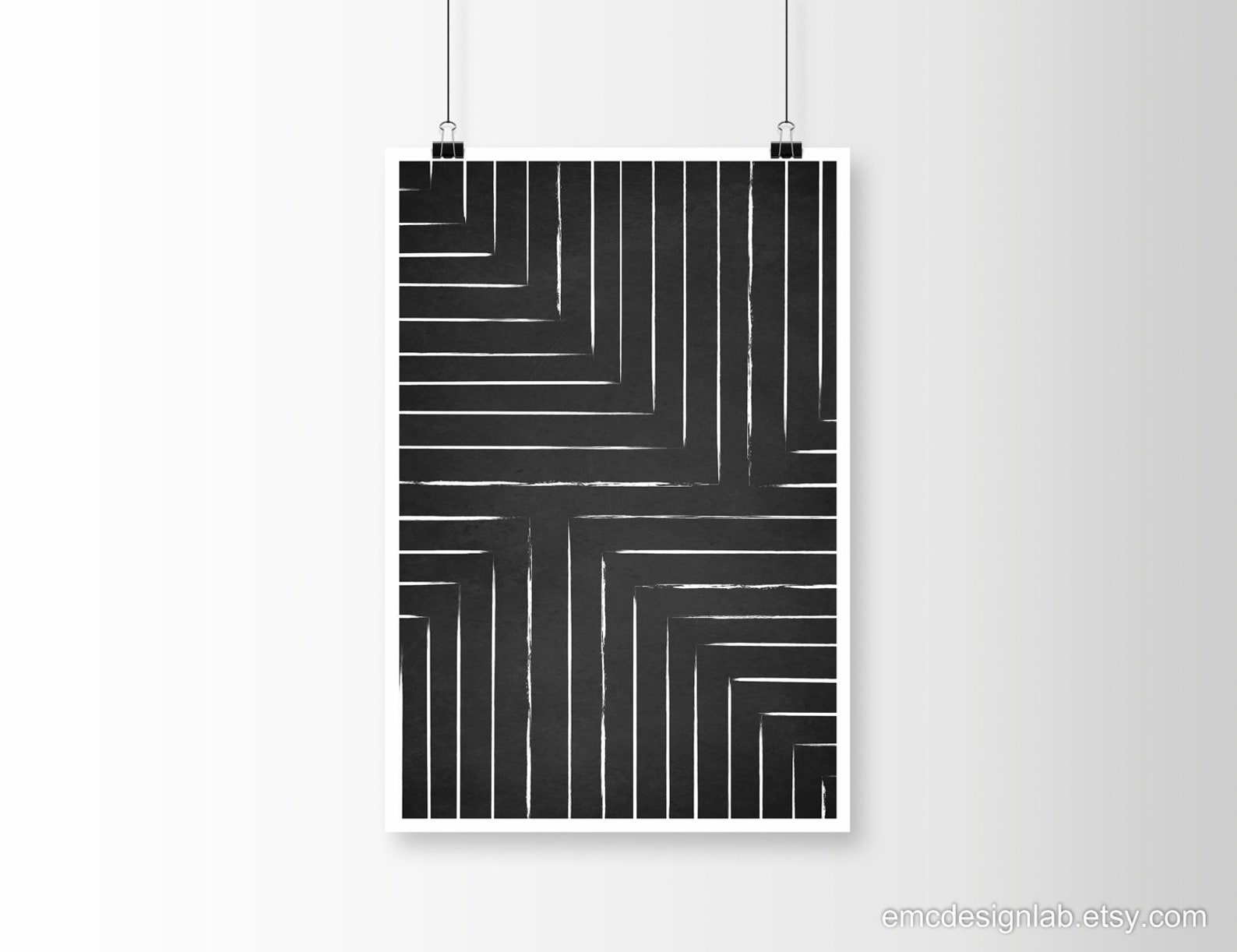 Minimalist Lines Wall Art Black & White Posters Chalkboard Etsy