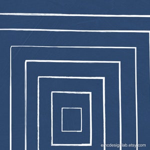 Blue & White Set of 2 Prints / Original Abstract Geometrical Lines ...