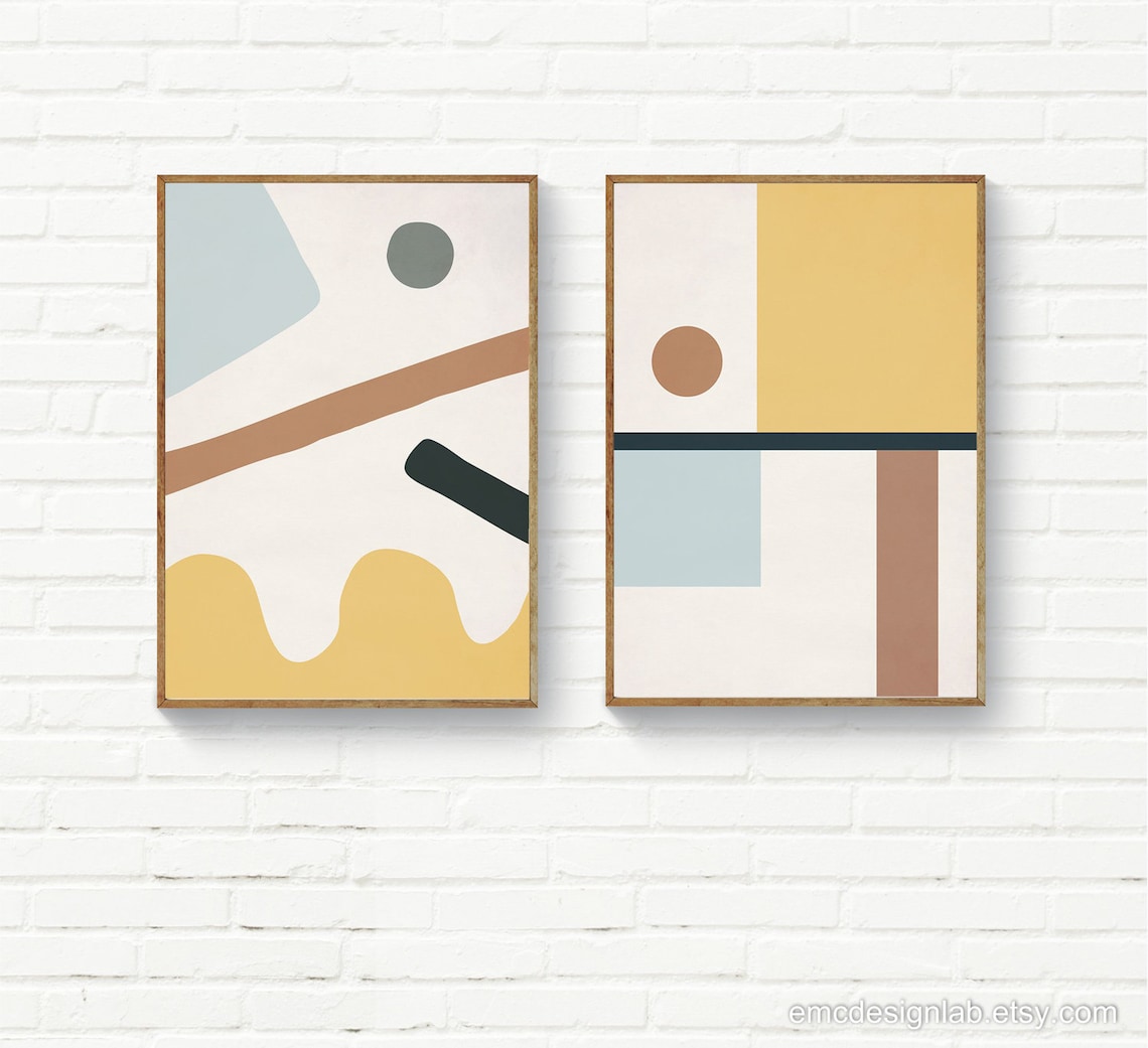 Abstract Minimalist Wall Art Geometric Abstract Original Art | Etsy