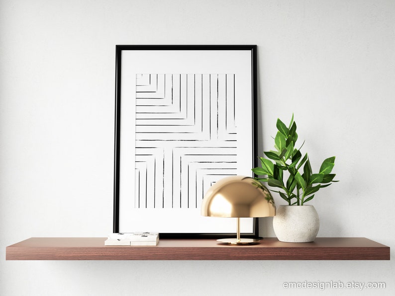 Minimalist Black Lines Wall Art Minimal Lines Posters 18x24 Etsy