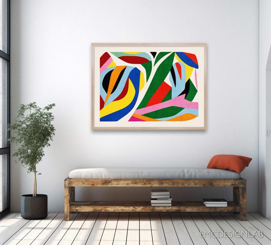 Colorful Modern Bold Art Print: Vibrant Original Wall Art - Etsy