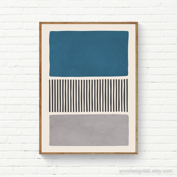 Blue Grey Wall Art Etsy