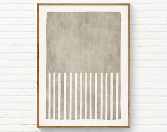 Beige minimalistisk neutralt tryck, Beige vit väggkonst, Enkelt tryck i neutrala färger, Minimalistisk beige väggkonst för badrum