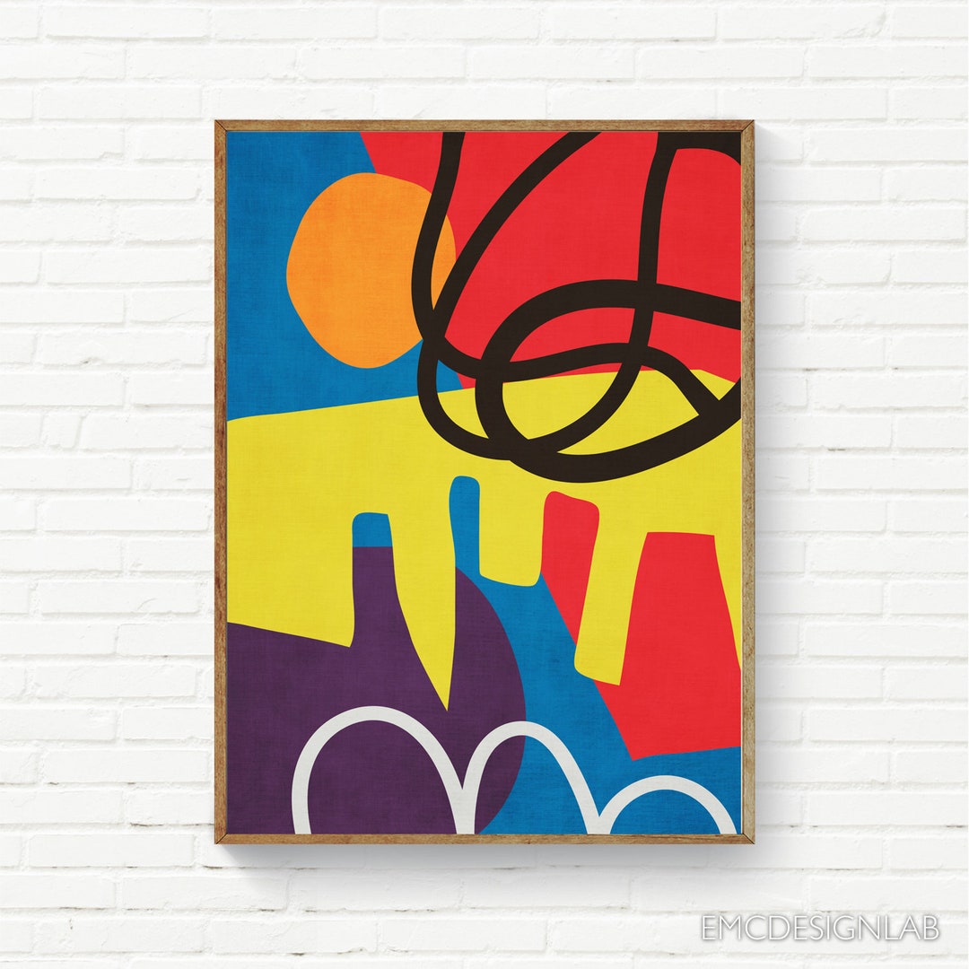 Colorful Bold Abstract Vibrant Colors Wall Art Print - Etsy