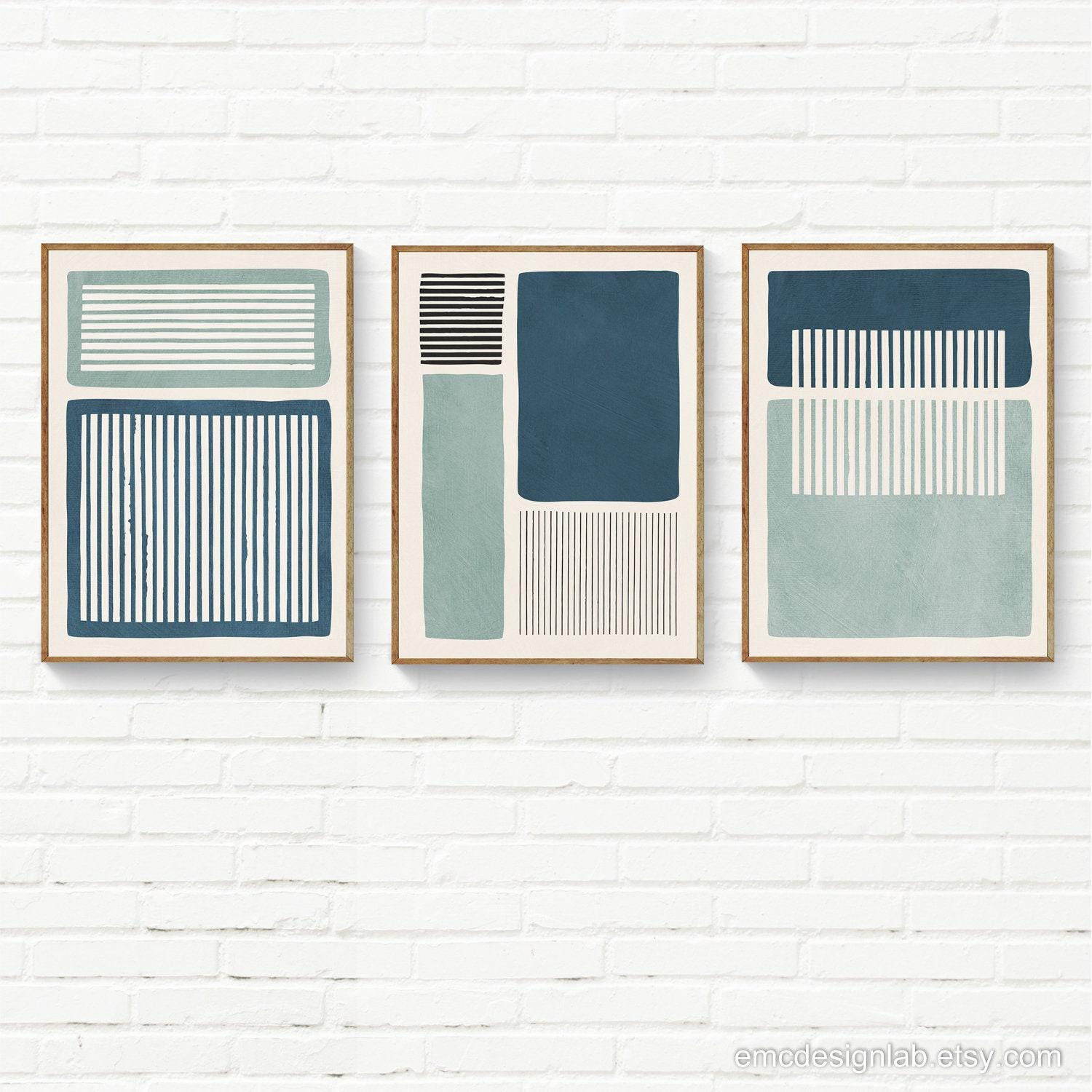 Set of 3 Wall Art Modern Prints, Set of 3 Minimalist Prints in Light ...