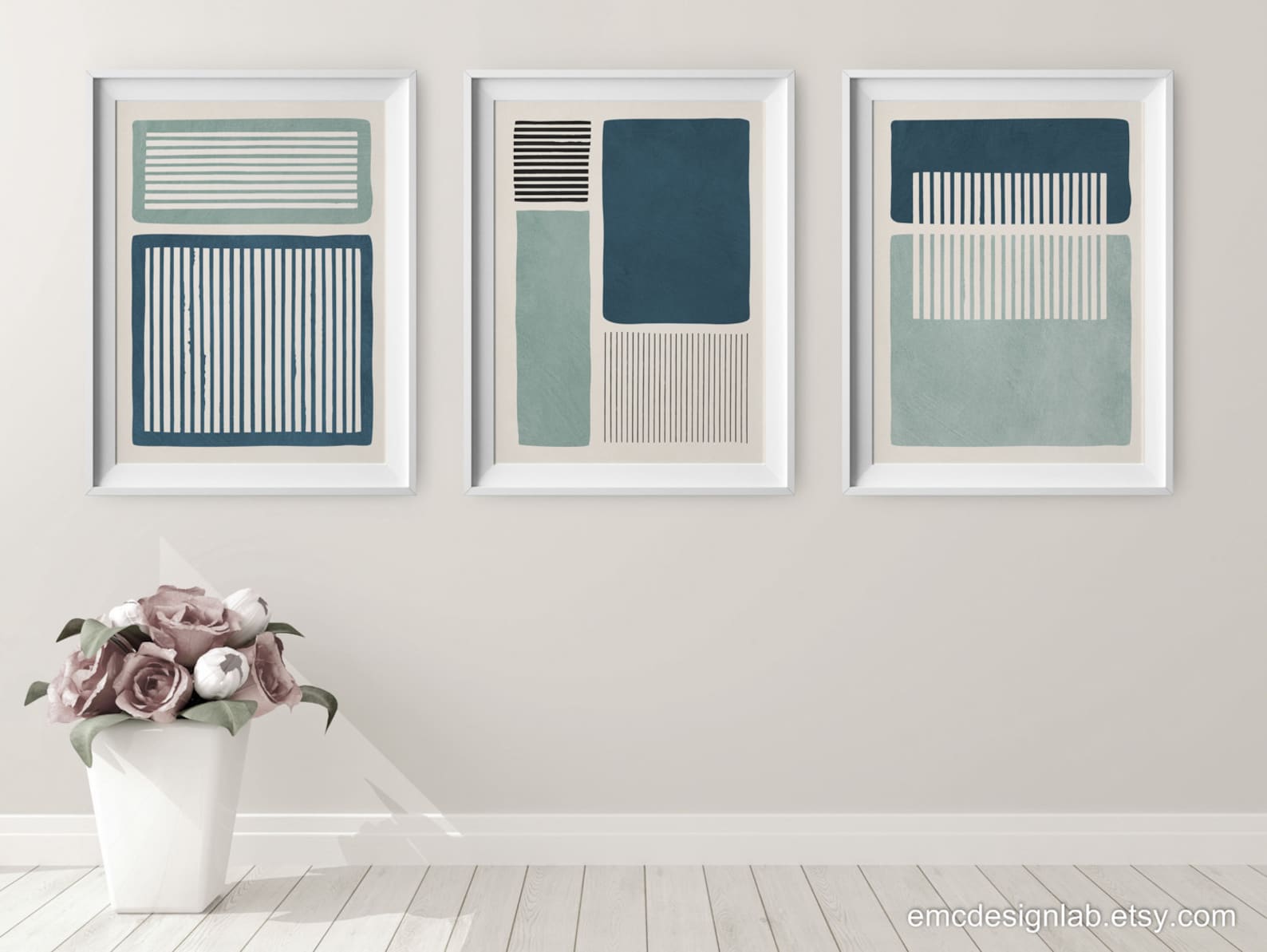Set of 3 Wall Art Modern Prints Set of 3 Minimalist Prints in - Etsy