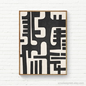 Black & White Original Abstract Artwork Giclee Print Off-White Exclusive Modern Artwork Black White Contemporary Design Art Print