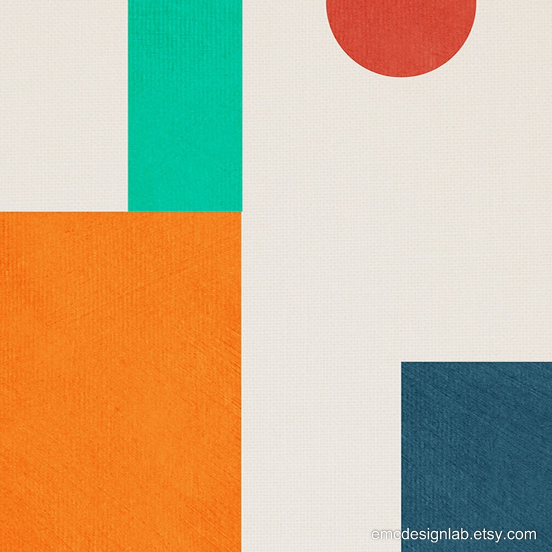 Geometric Colorful Modern Print Abstract Nursery Wall Art Etsy