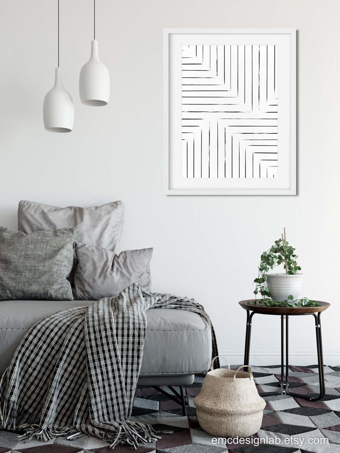 Minimalist Black Lines Wall Art Minimal Lines Posters 18x24 Etsy