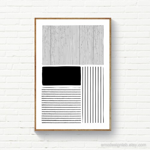 Minimalist Wall Art Original Line Art Abstract Print Line - Etsy
