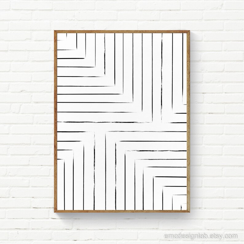 Minimalist Black Lines Wall Art Minimal Lines Posters 18x24 Etsy