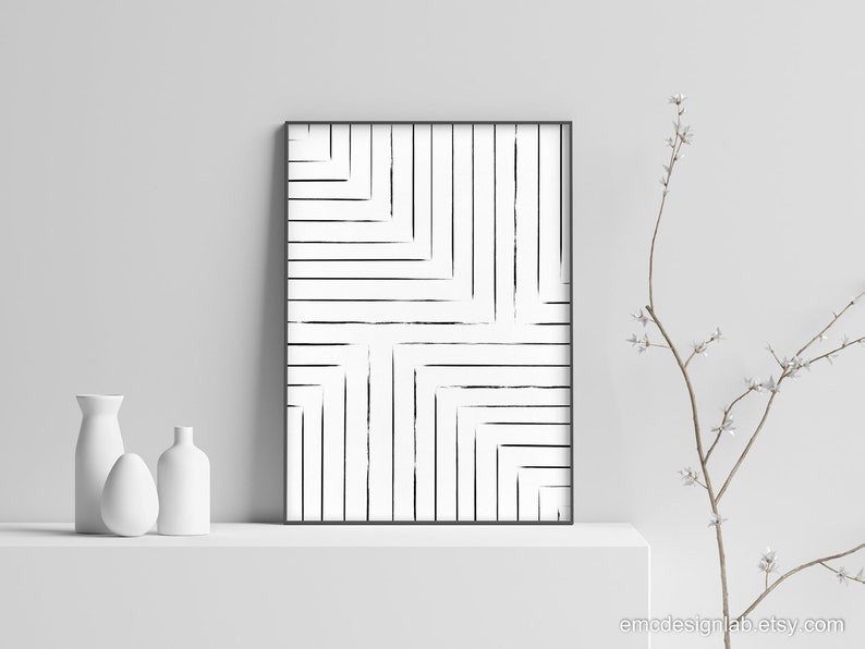 Minimalist Black Lines Wall Art Minimal Lines Posters 18x24 Etsy