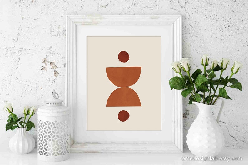 Minimalist Wall Art Terracotta Print Burnt Orange Print - Etsy