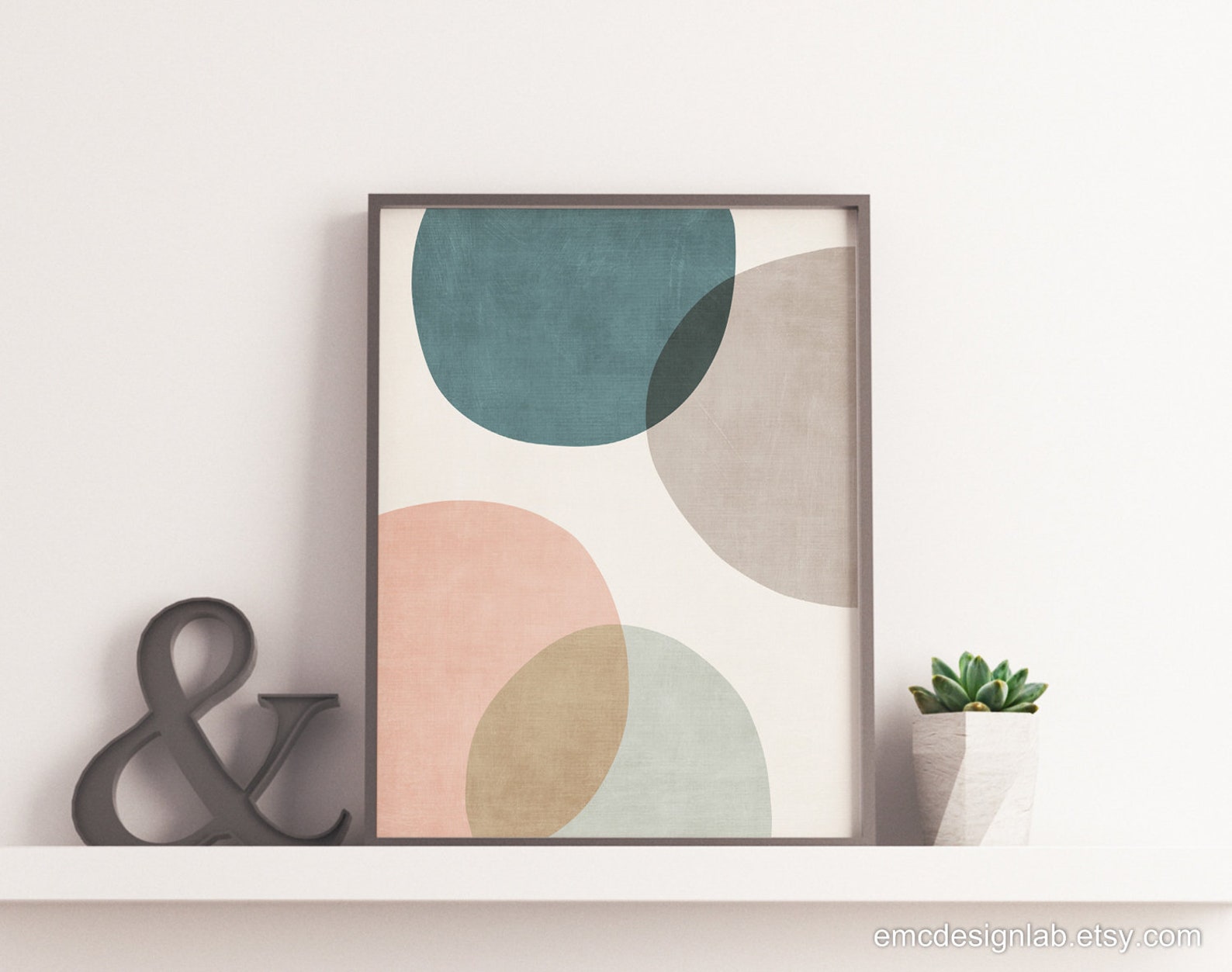 Abstract Circles Wall Art Stylish Bedroom Prints Organic Etsy