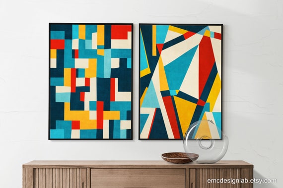 Mid-century Geometric Abstract Art Print / Modern MCM Abstract Artwork Blue Red White Yellow / Large Canvas Available Also Square Format - Etsy Mid-century Geometric Abstract Art Print / Modern MCM Abstract Artwork Blue Red White Yellow / Large Canvas Available Also Square Format - Etsy