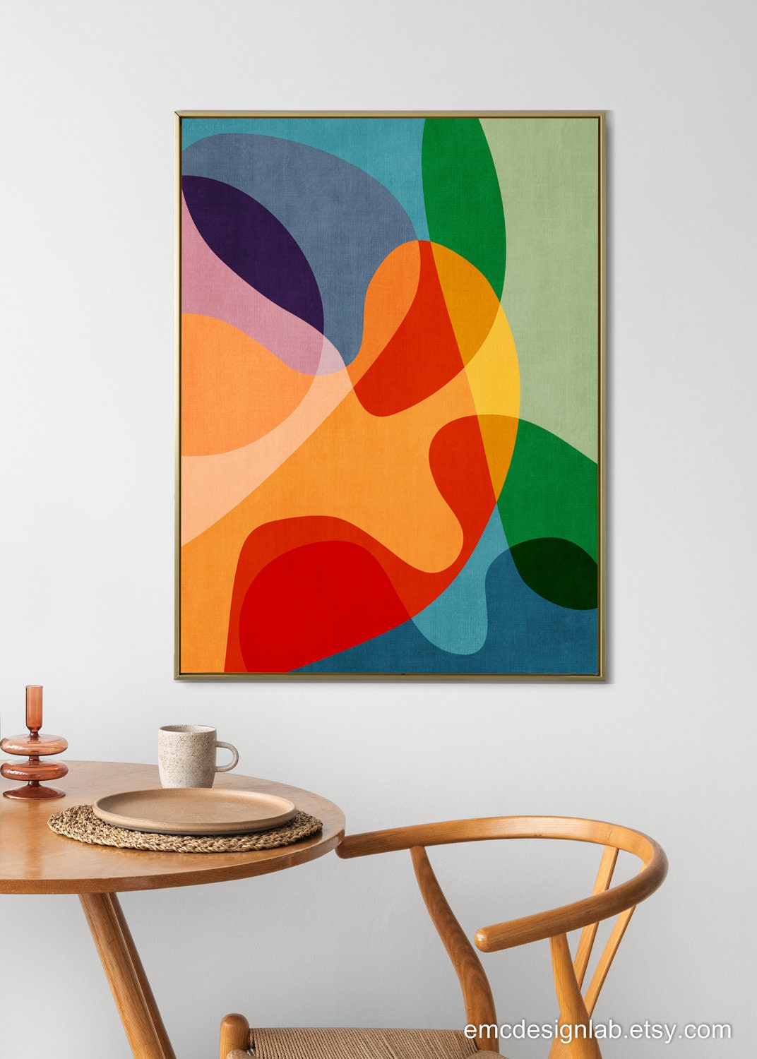 現代アート70s ガレリアグラフィカ　絵画　ビンテージ　モダン　幾何学　抽象画 800c8503e89d422ef73be2dfe5558a