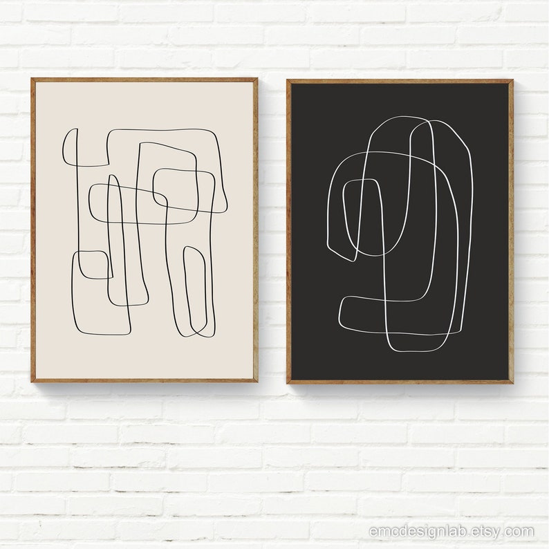 Original Minimalist Wall Art Modern Minimal Decor Living Etsy