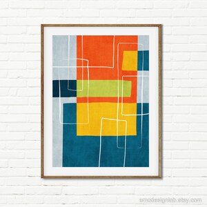 Modern Original Abstract Art Print Rich Colors Digital Painting Artwork ...