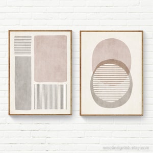 Blush Beige Minimalist Print Set of 2, Minimal Wall Art, Neutral Minimalist Wall Art, Set of 2 Neutral Wall Art, Simple Sober Decor Design