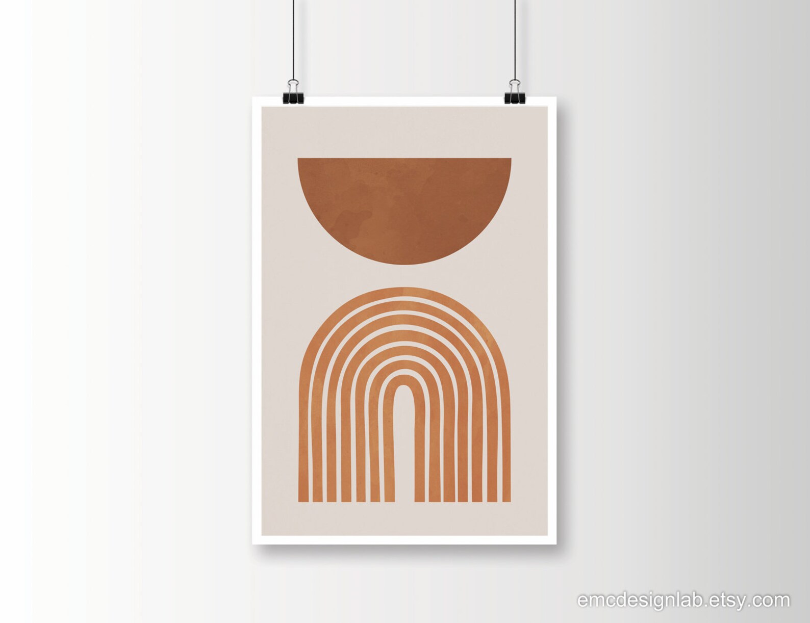 Burnt Orange Arches Wall Art Minimalist Terracotta Arches Etsy