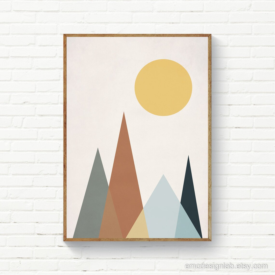 Abstract Scandi Wall Art Geometric Landscape Scandinavian - Etsy