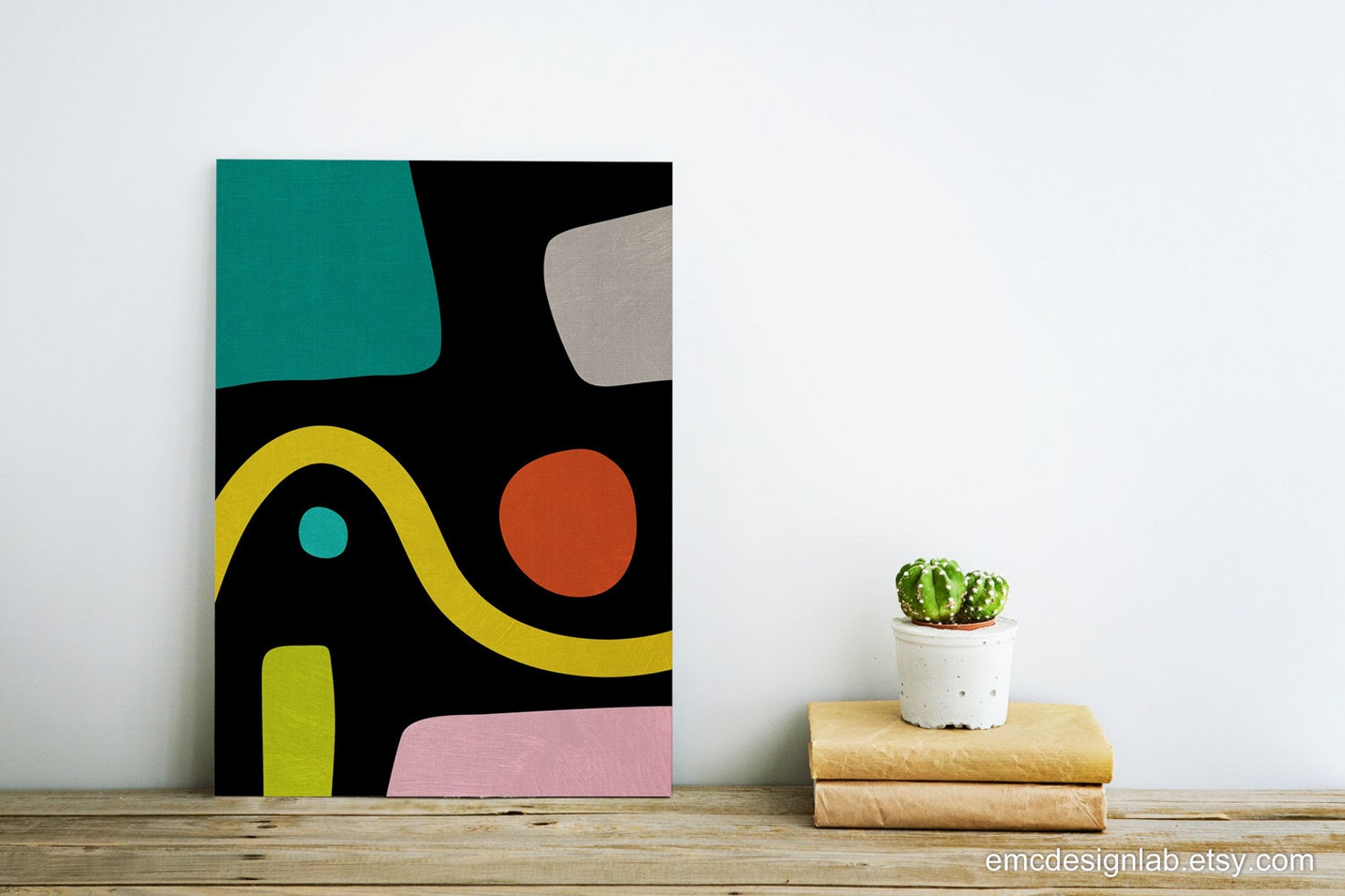 Abstract Original Print Black Background Wall Art Etsy