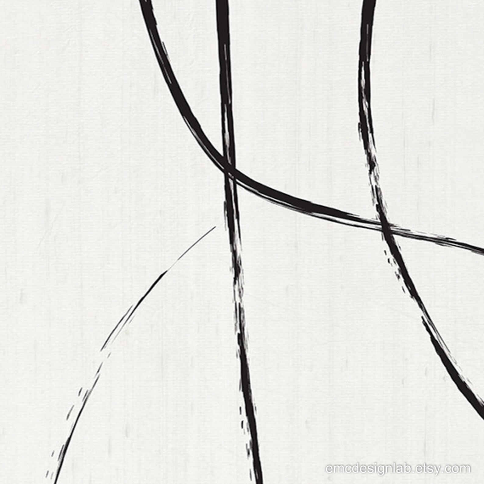 Set of 3 Line Art Prints Black & White Abstract Line Art Set Etsy