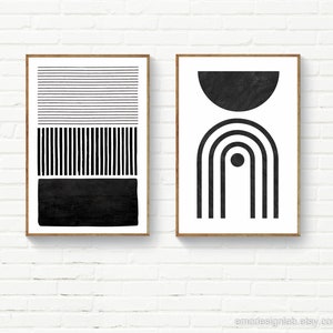 Black & White Minimalist Poster, Modern Minimalism Print, Office Decor