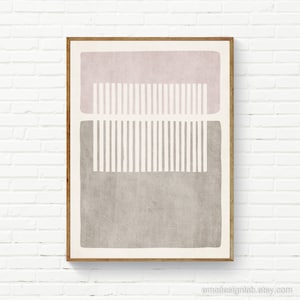 Beige Muted Pink Neutral Minimalist Art Print, Neutral Abstract Wall Art Original Minimalist Artwork, Neutral Colors Wall Art