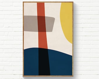 Abstract Living Room Print, Navy Blue Abstract Print, Abstract Print, Original Art, 24x36 Art Print