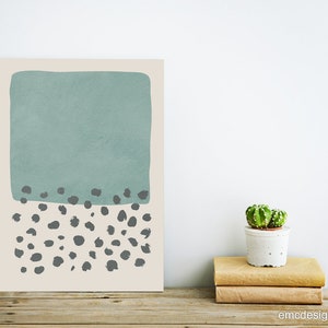 Minimalist Light Blue/Green Wall Art, Original Light Teal Print, Trendy Colors Decor, Office Prints, Living Room, Bedroom Prints image 6