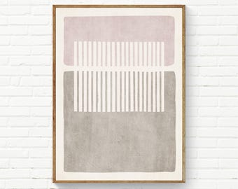 Beige Muted Pink Neutral Minimalist Art Print, Neutral Abstract Wall Art Original Minimalist Artwork, Neutral Colors Wall Art