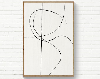 Minimalist Line Art, Mid-Century Modern Abstract Minimalist Decor, Minimalist Line Art Print