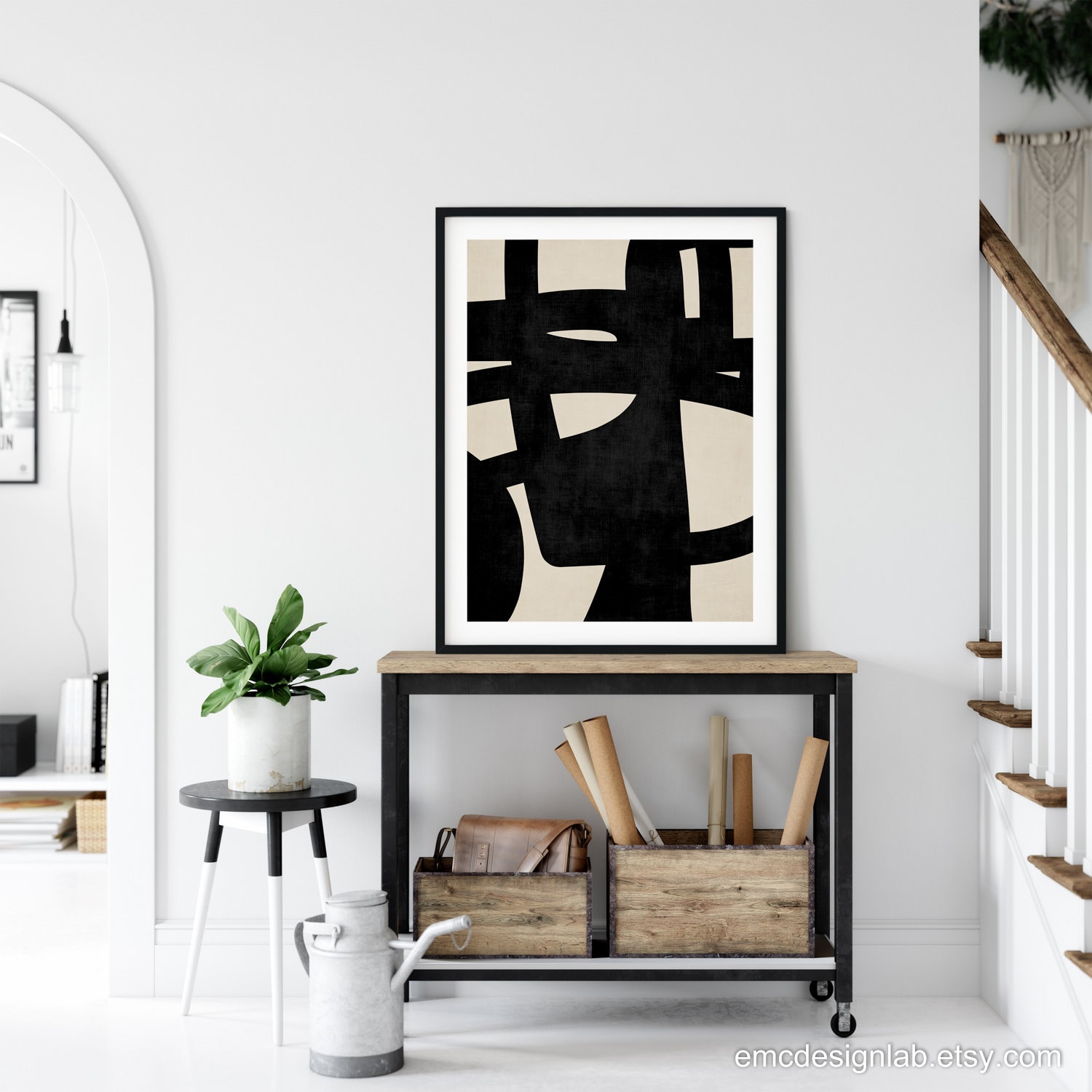 Photo inspiration: Gallery Detail: Black Bold Modern Wall Art Print Exclusive Digital Painting Artwork