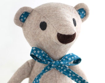 Plushie pattern teddy bear,  18" teddy bear. memory bear pattern, sew your own soft toy Bear, instant download pdf pattern