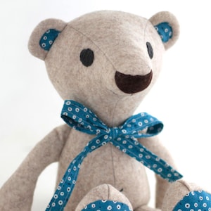 Plushie pattern teddy bear,  18&quot; teddy bear. memory bear pattern, sew your own soft toy Bear, instant download pdf pattern
