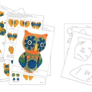 Owl Template | Template (half) for plush owl craft. See all
