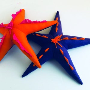 Starfish Sea Star plush sewing pattern, Pin cushion patterns, beginners sewing patterns, starfish PDF, pdf toy pattern, starfish plush,