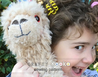 Alpaca plush sewing pattern, Llama Alpaca animal pattern instant download pdf sewing pattern