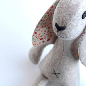 Rabbit sewing pattern pdf for instant download, bunny rabbit diy tutorial