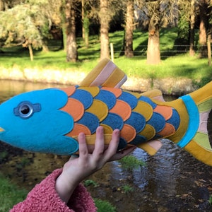 magical Salmon - fish sewing pattern - Craft project - instant download pdf toy sewing tutorial,