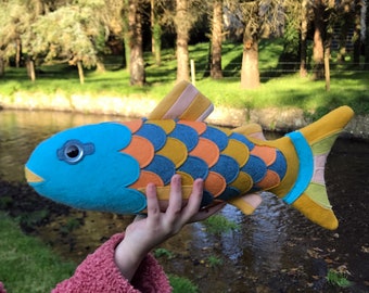 magical Salmon - fish sewing pattern - Craft project - instant download pdf toy sewing tutorial,