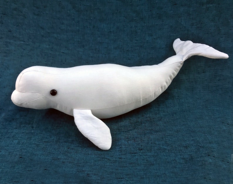 Beluga whale plush sewing pattern pdf download with detailed tutorial. image 3