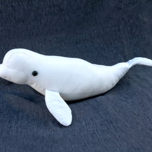 Beluga whale plush sewing pattern pdf download with detailed tutorial. image 6